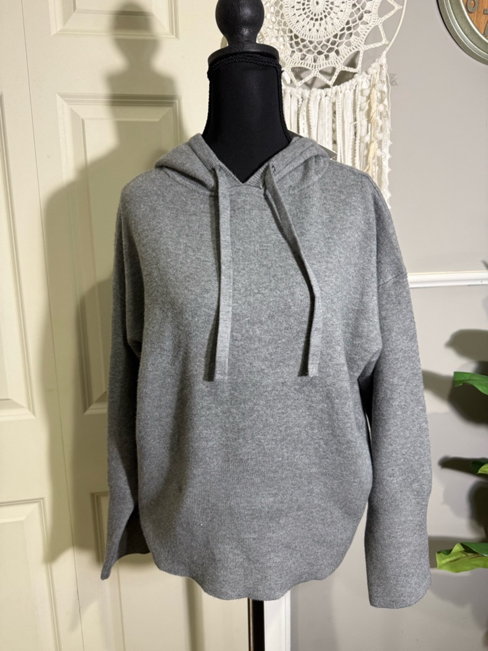 a new day Gray Hooded Knit Sweater
